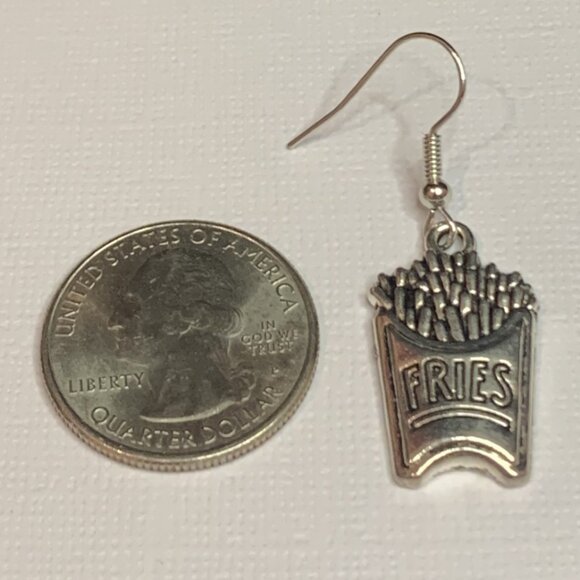 French Fry Earring, Fry Earring, Funny Food Earring, Gift Idea, Silly Earring - Picture 4 of 4